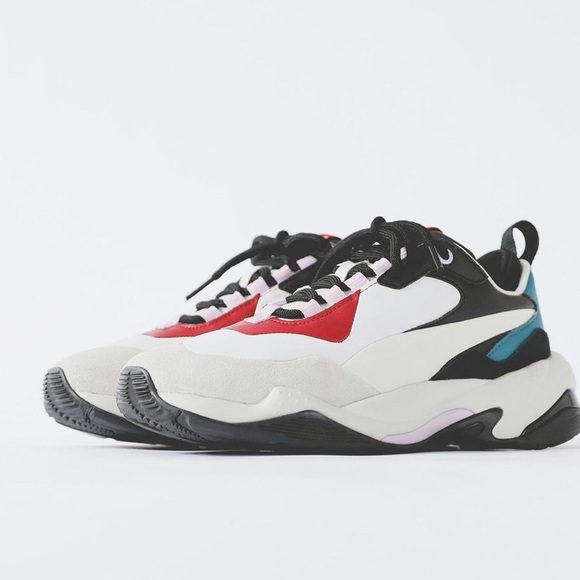 PUMA WOMANS SHOES RIVE DROITE GLACIER GRAY  CHERRY - Picture 2 of 3